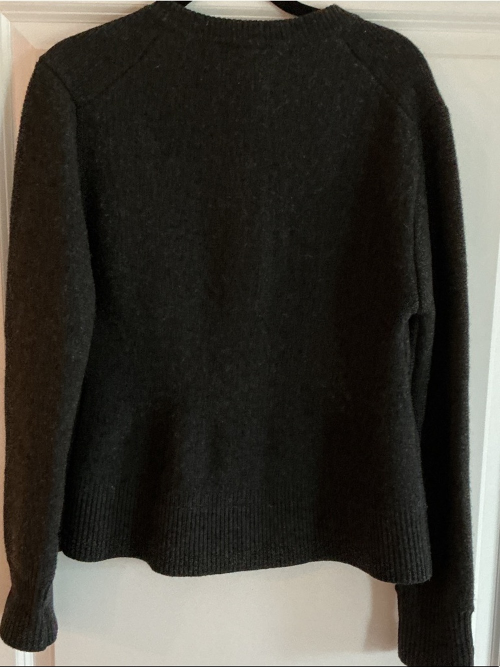 Zara Charcoal Gray Button-Front Wool Cardigan - Picture 3 of 5
